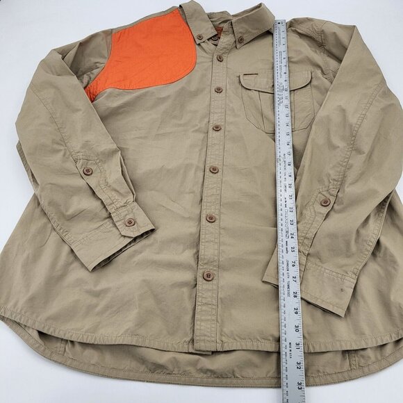 Eddie Bauer Sport Shop Hunting Shirt Mens XXL Shoulder Patches Shirt Brown - Picture 4 of 8